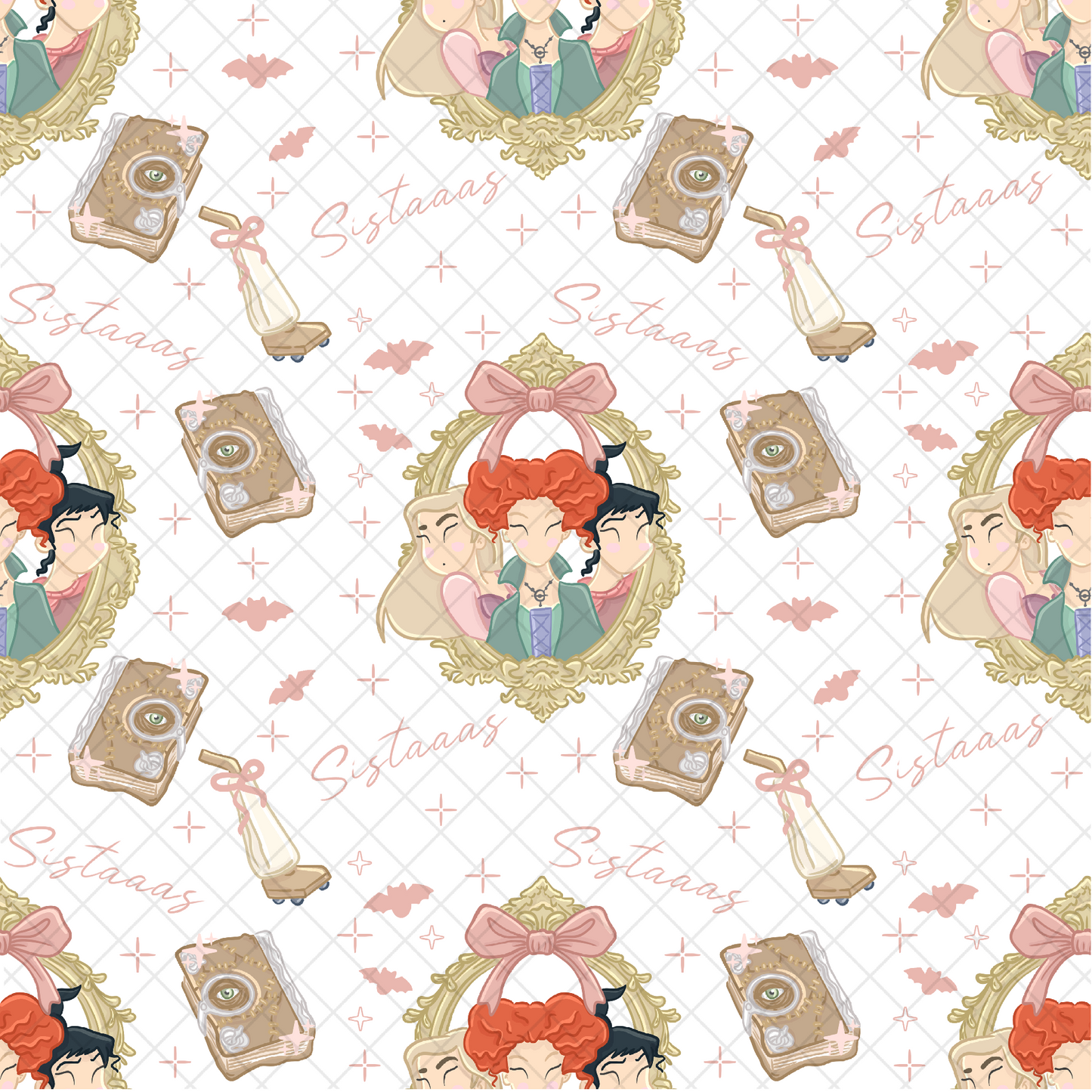 Sistaaas Halloween Transparent Seamless Pattern