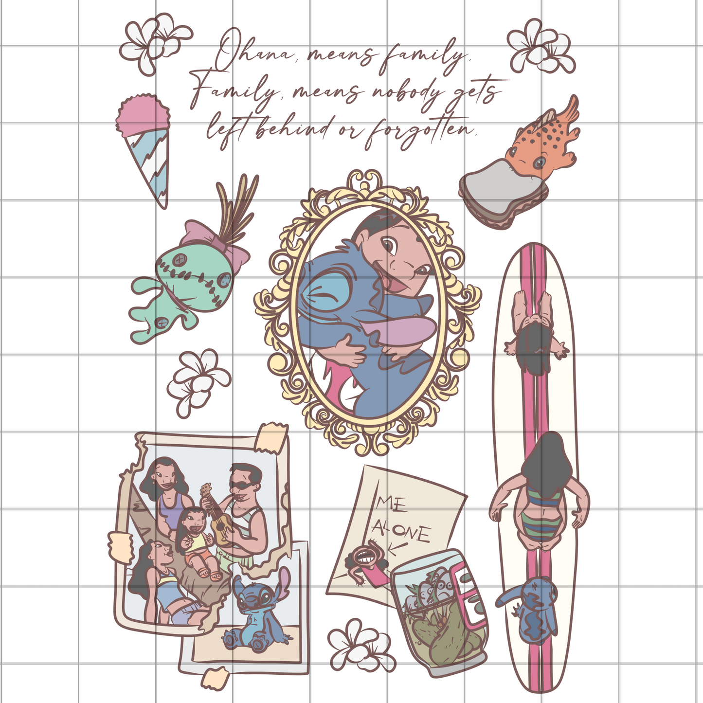 Ohana means family PNG