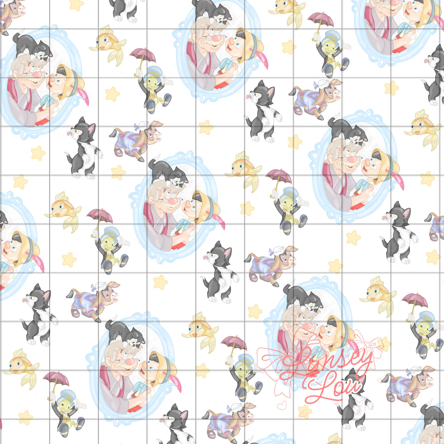 Im a Real Boy Transparent Seamless Pattern