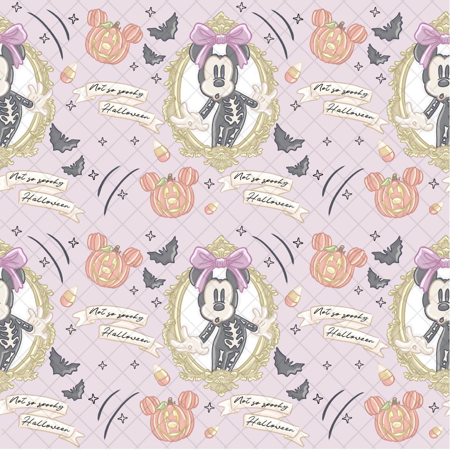 Not So Scary Lilac Seamless Pattern