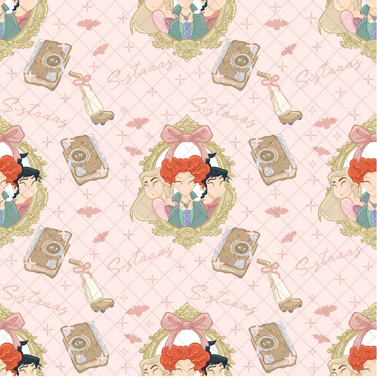 Sistaaas Halloween Pink Seamless Pattern