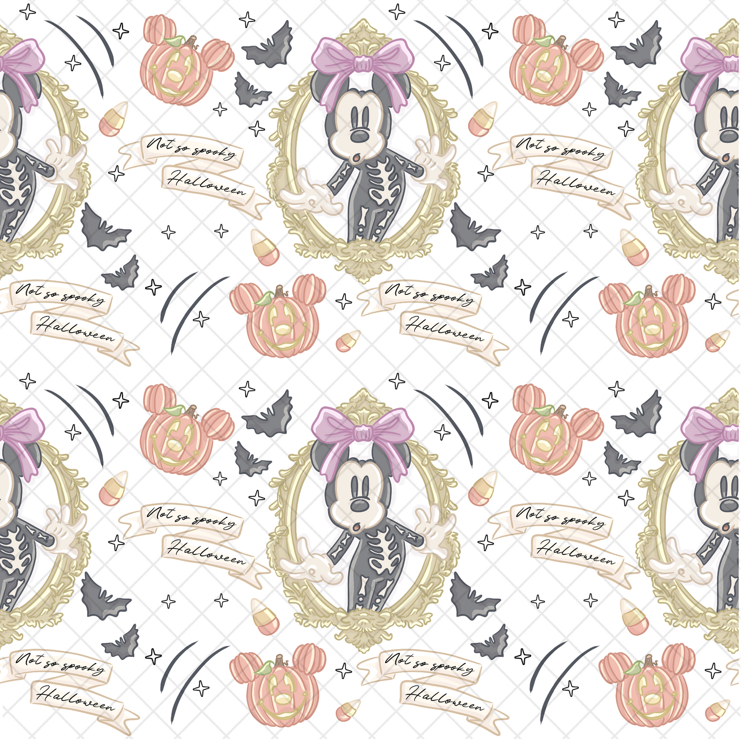 Not So Scary Transparent Seamless Pattern