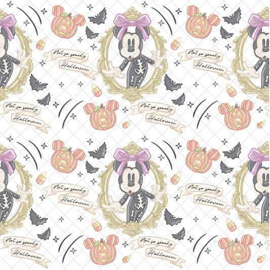 Not So Scary White Seamless Pattern