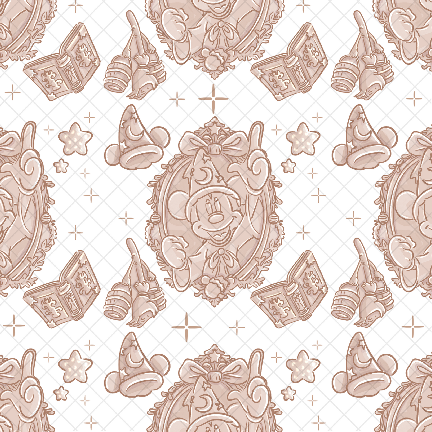 Sorcerer Xmas Cookie Seamless Pattern