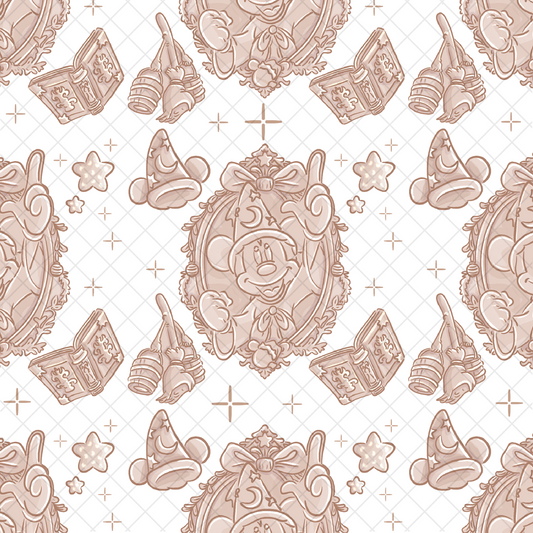Sorcerer Xmas Cookie Seamless Pattern