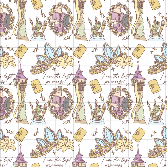 I am the lost princess Transparent Seamless Pattern
