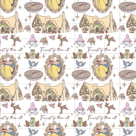 Fairest of them all Transparent Seamless Pattern