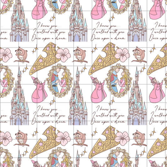 I know you… i walked with you once upon a dream Transparent Seamless Pattern