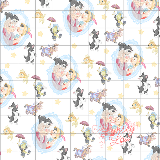 Im a Real Boy Transparent Seamless Pattern